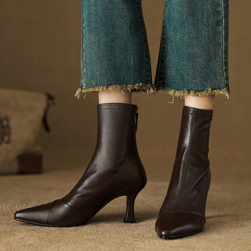 Anna-Berg | Black Leather Ankle Boots