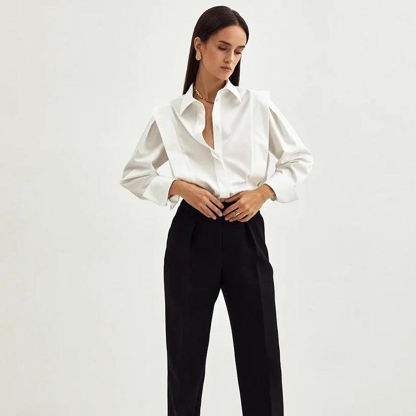 Anna-Berg | Tailored Button-Up Organic Cotton Blouse
