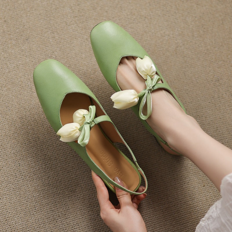 Anna-Berg | Leather Slingback Heels