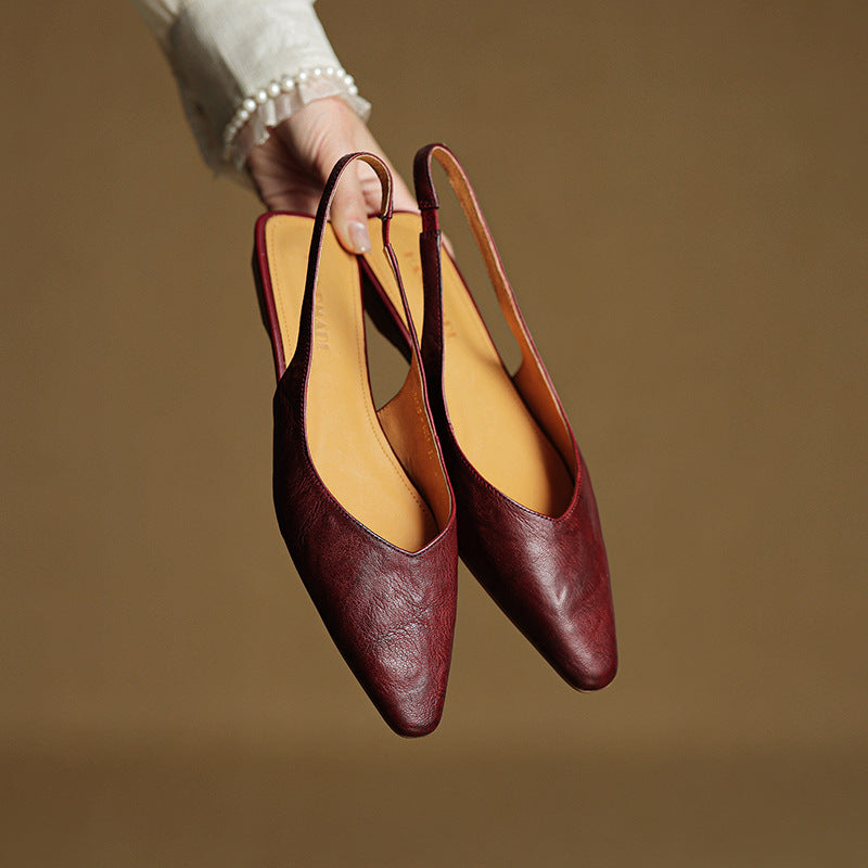 Anna-Berg | Leather Slingback Heels