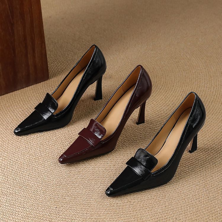 Anna-Berg | Elegant Pointed Toe Leather Heels