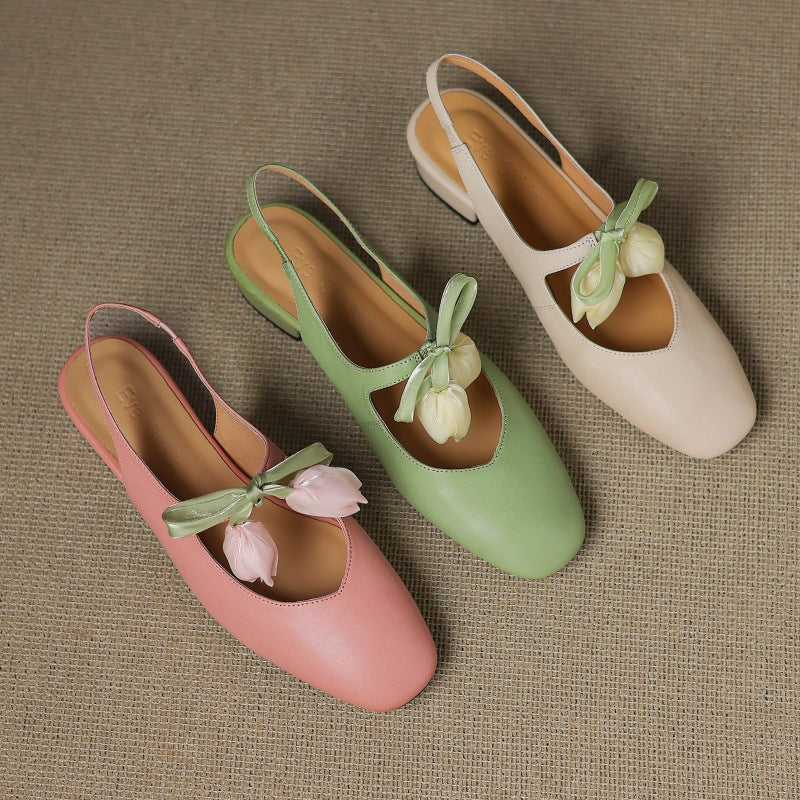 Anna-Berg | Leather Slingback Heels