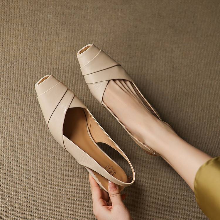 Anna-Berg | Genuine Leather Slingback Heels