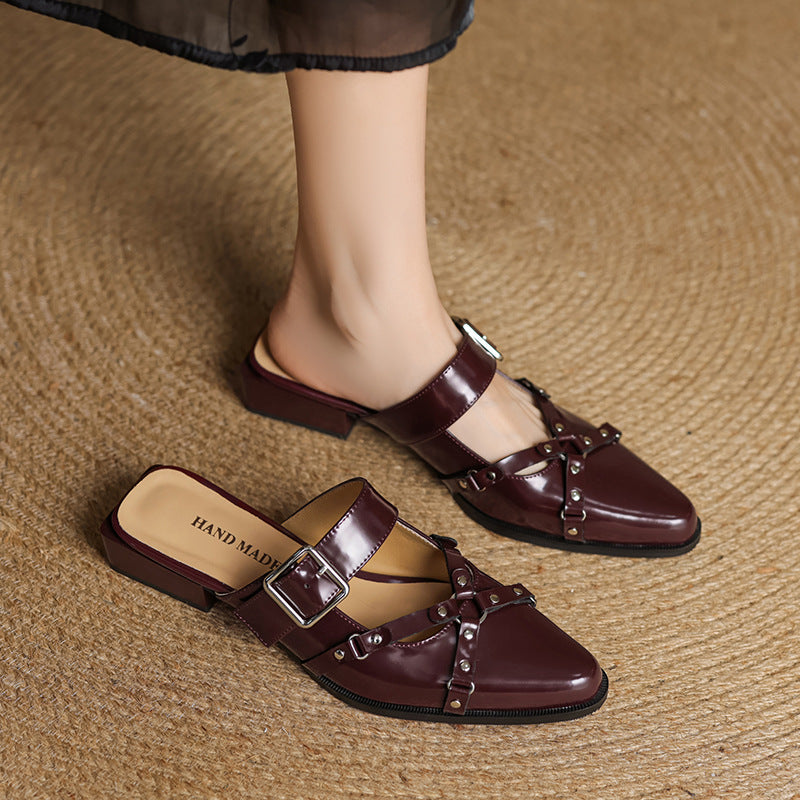 Anna-Berg | Leather Slingback Heels
