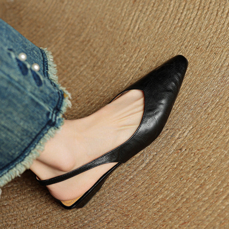 Anna-Berg | Leather Slingback Heels