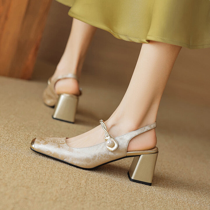 Anna-Berg | Slingback Heels in Leather
