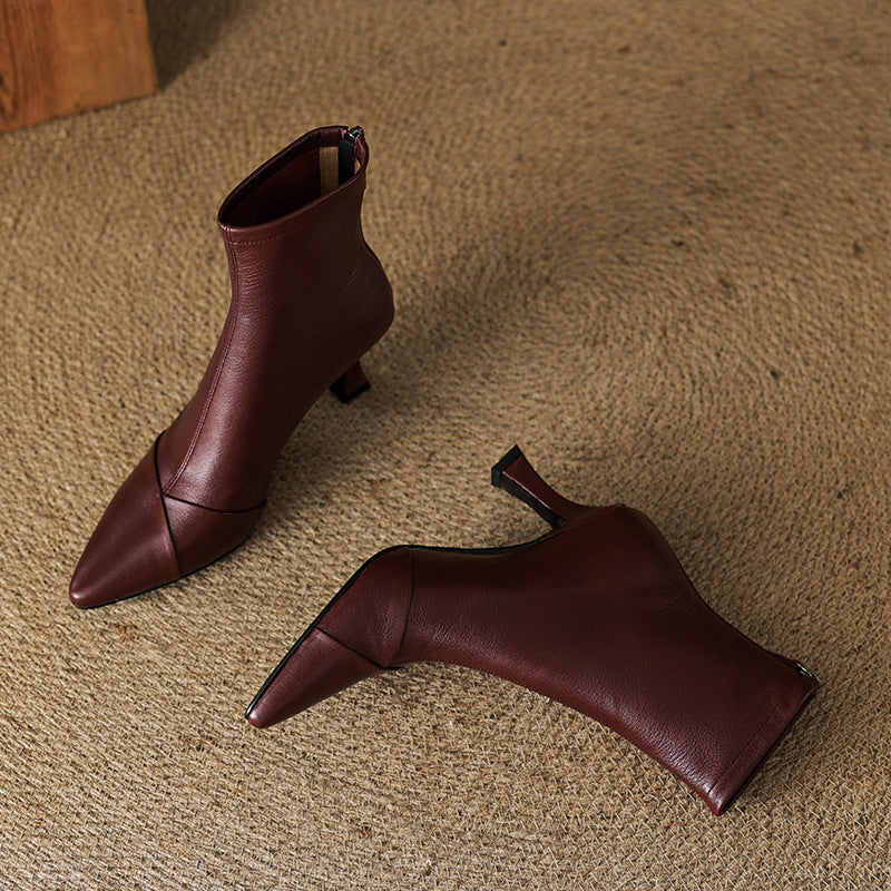 Anna-Berg | Black Leather Ankle Boots