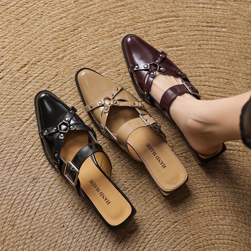 Anna-Berg | Leather Slingback Heels