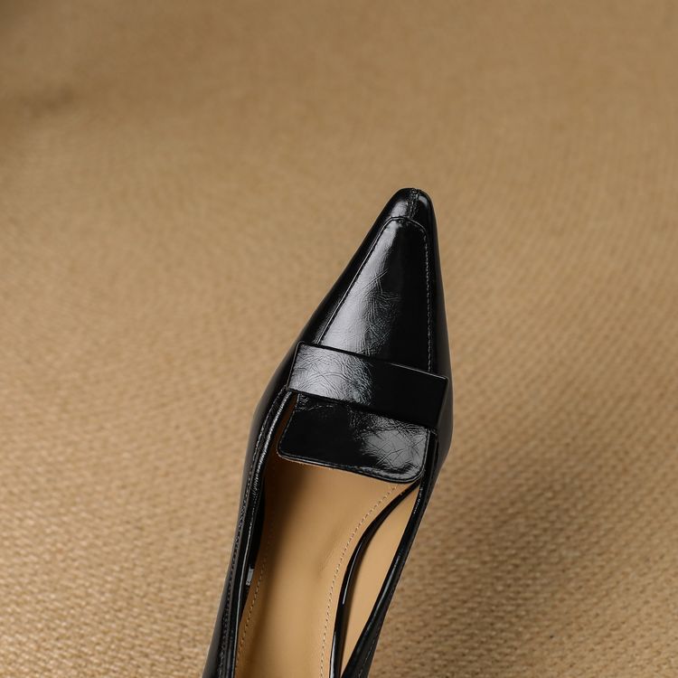 Anna-Berg | Elegant Pointed Toe Leather Heels