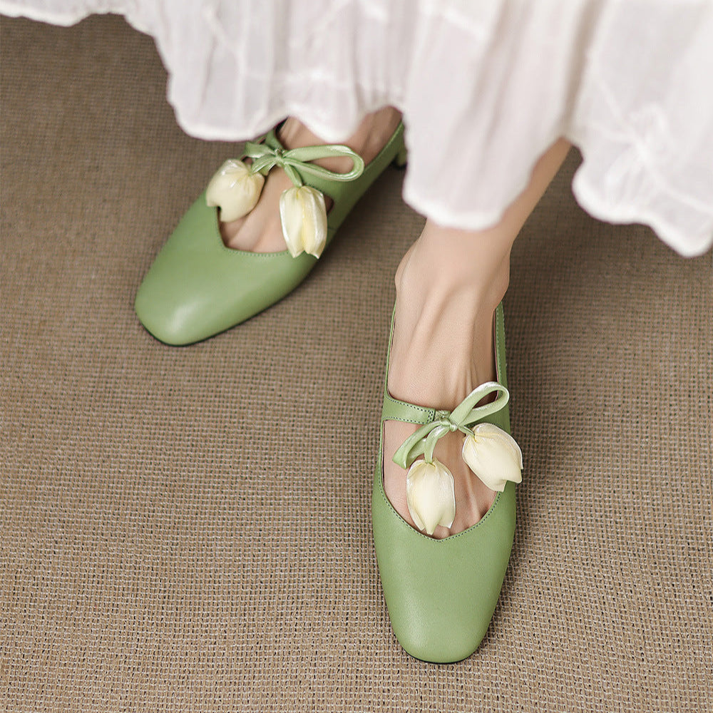 Anna-Berg | Leather Slingback Heels
