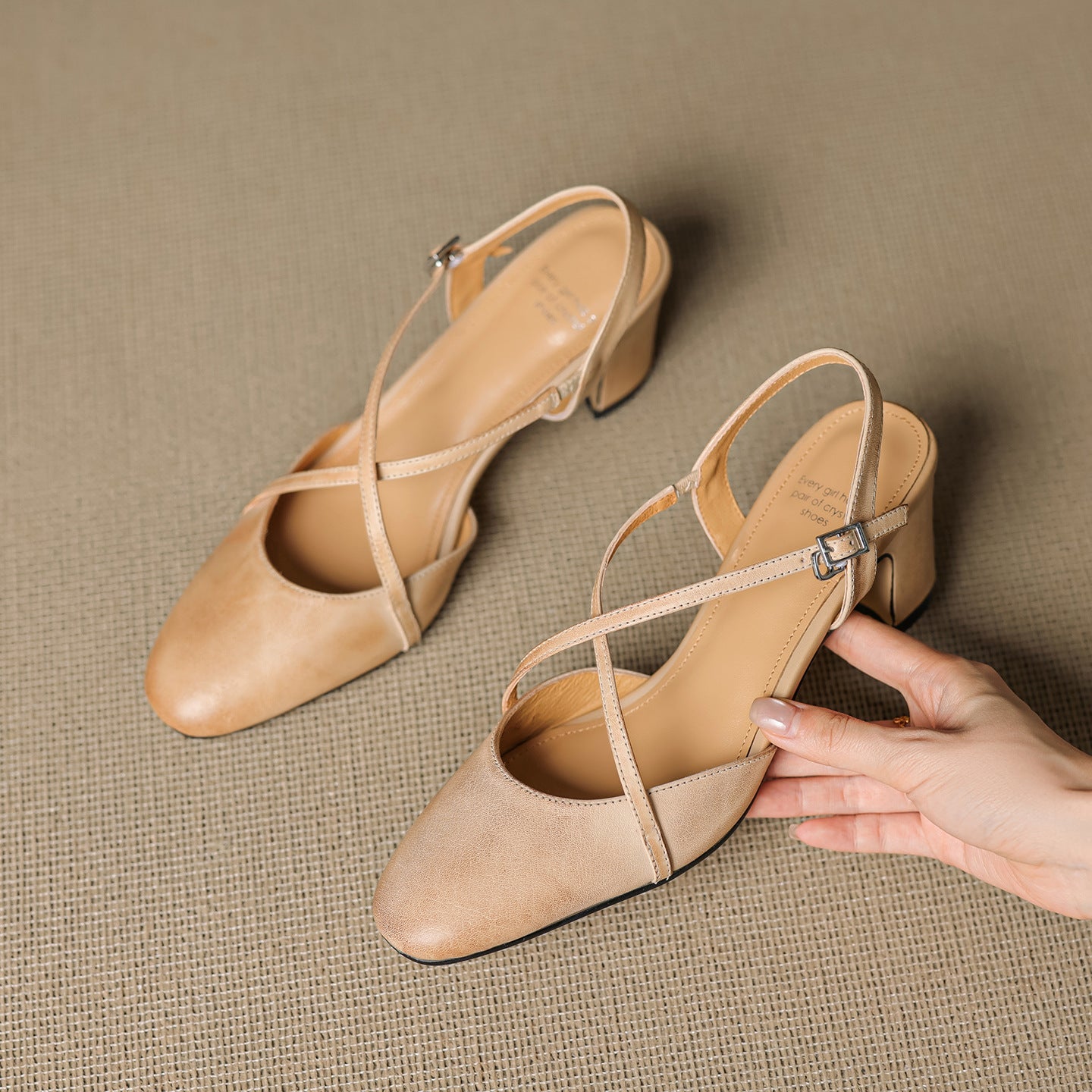 Anna-Berg | Leather Slingback Heels