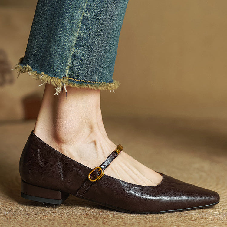 Anna-Berg | Merlot Leather Pumps