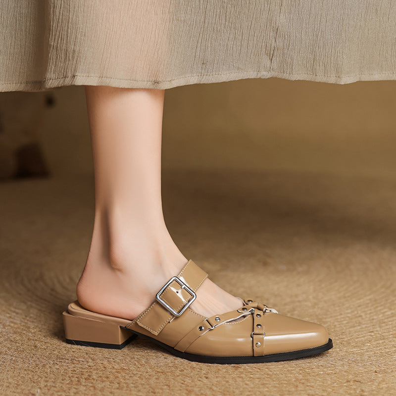 Anna-Berg | Leather Slingback Heels