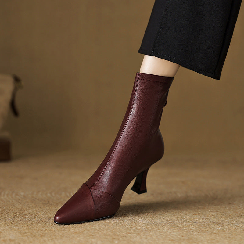 Anna-Berg | Black Leather Ankle Boots