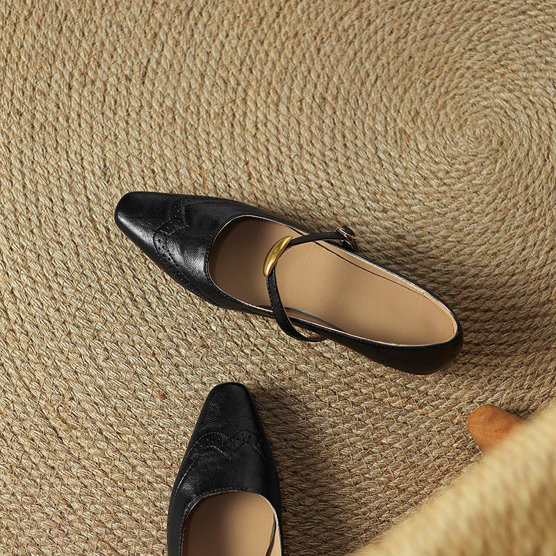 Anna-Berg | Classic Pointed Toe Heels in Leather