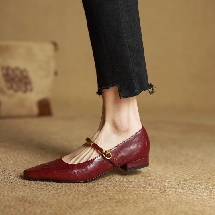 Anna-Berg | Merlot Leather Pumps
