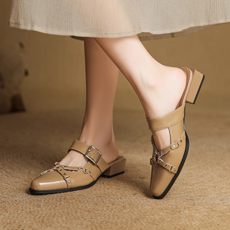 Anna-Berg | Leather Slingback Heels