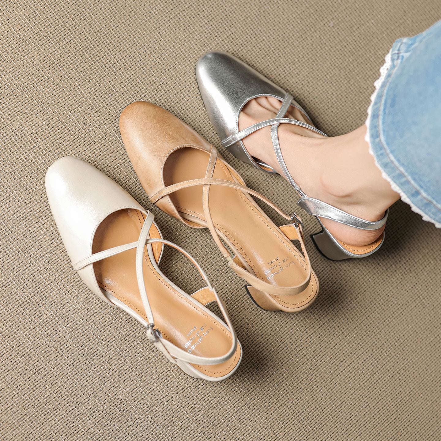 Anna-Berg | Leather Slingback Heels