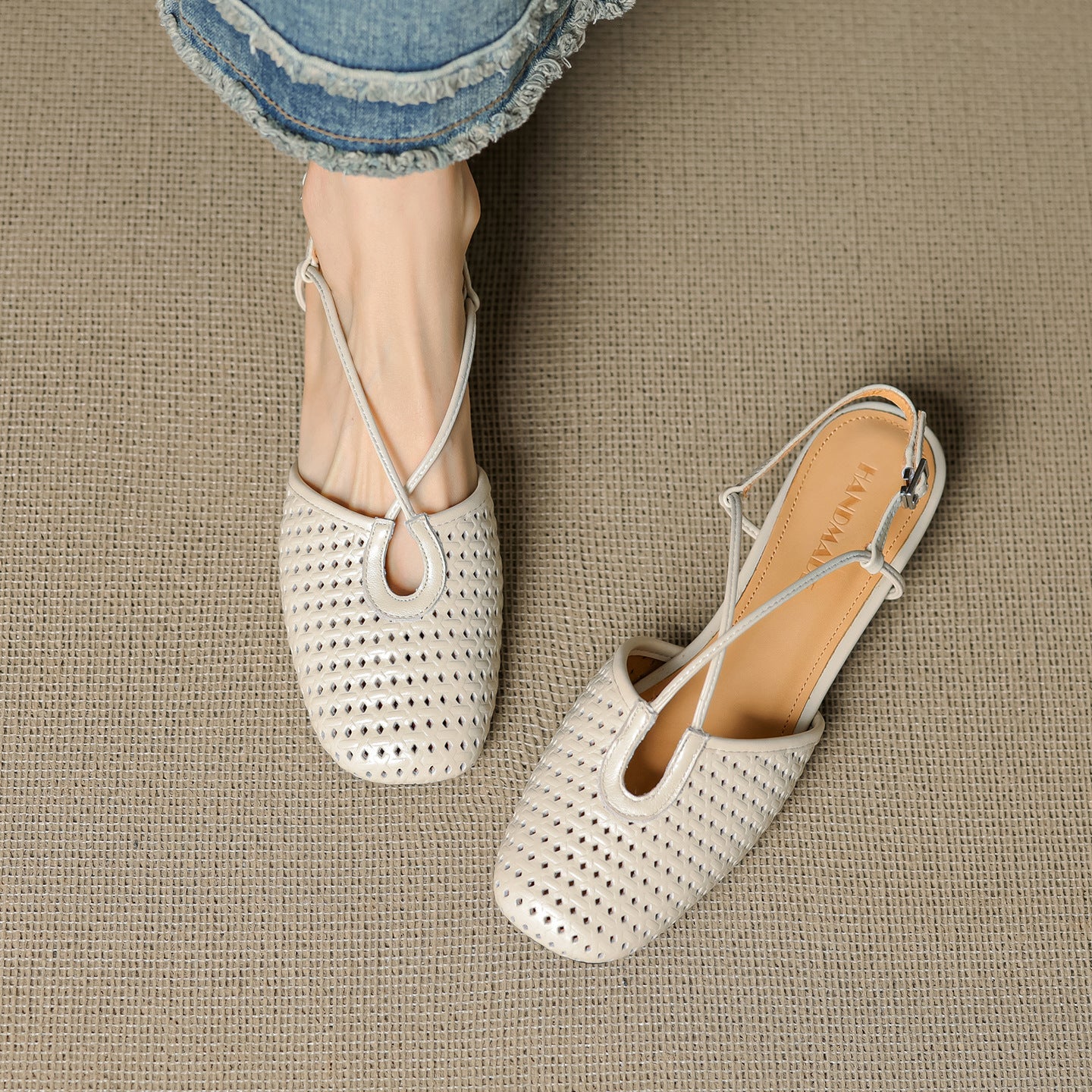 Anna-Berg | Genuine Leather Slingback Heels