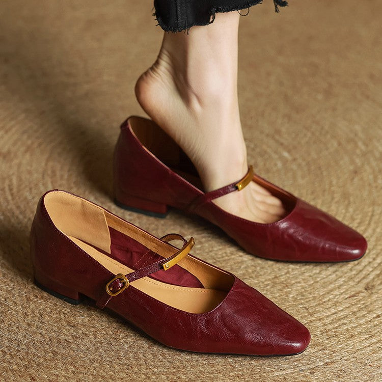 Anna-Berg | Merlot Leather Pumps