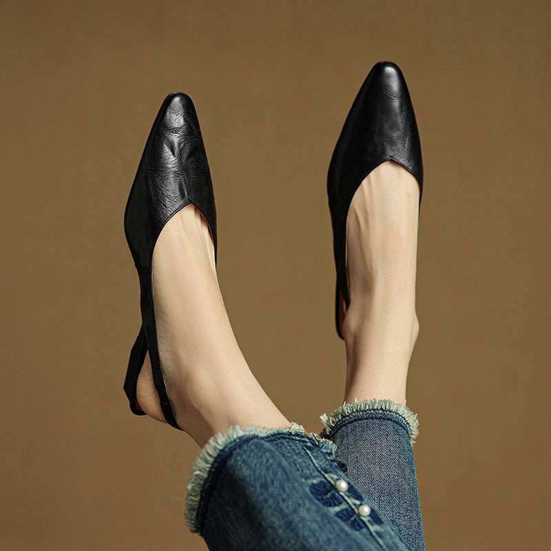 Anna-Berg | Leather Slingback Heels