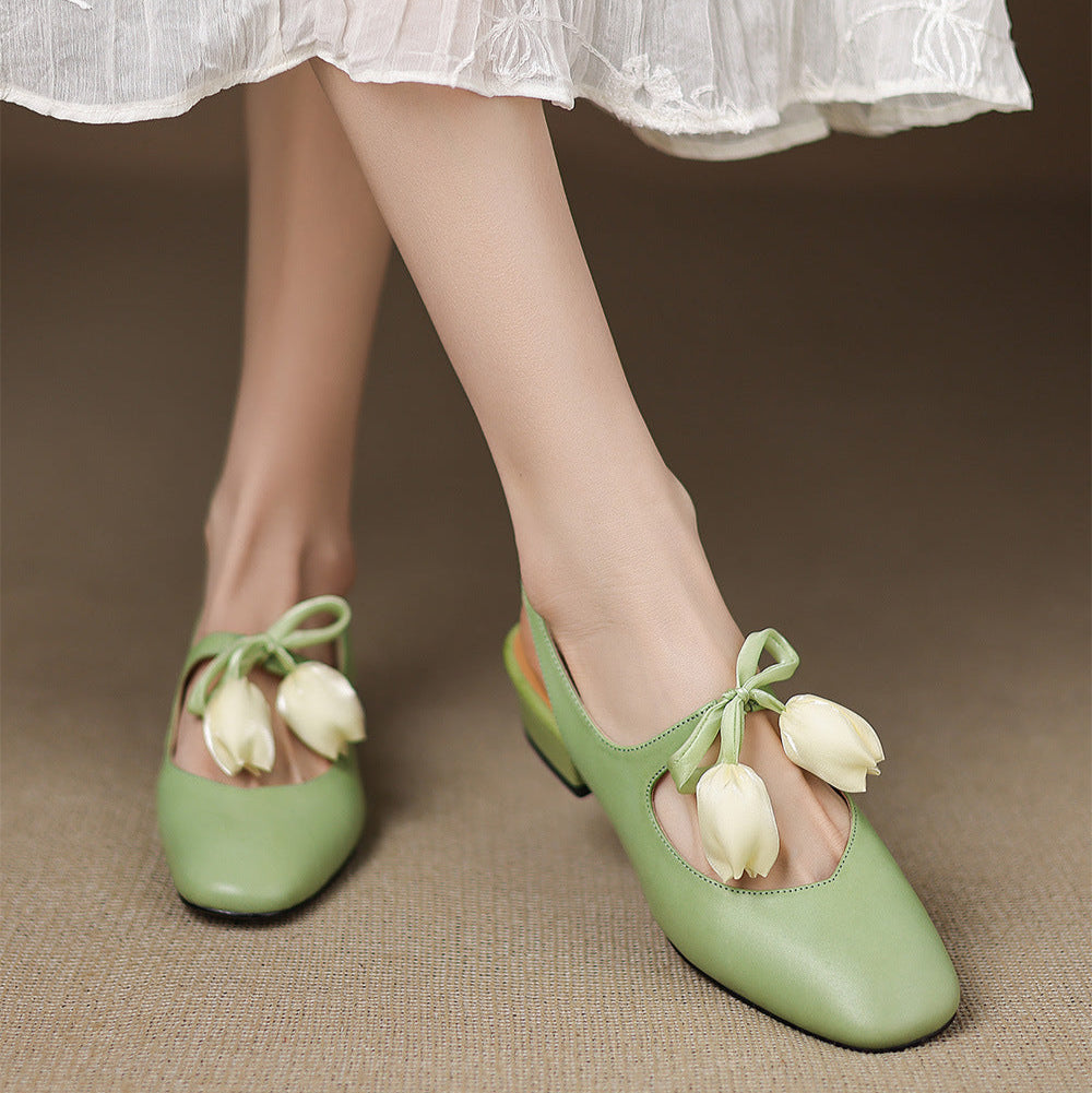 Anna-Berg | Leather Slingback Heels