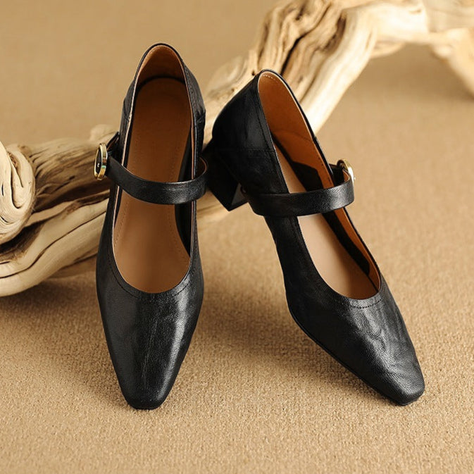 Anna-Berg | Merlot Leather Heels