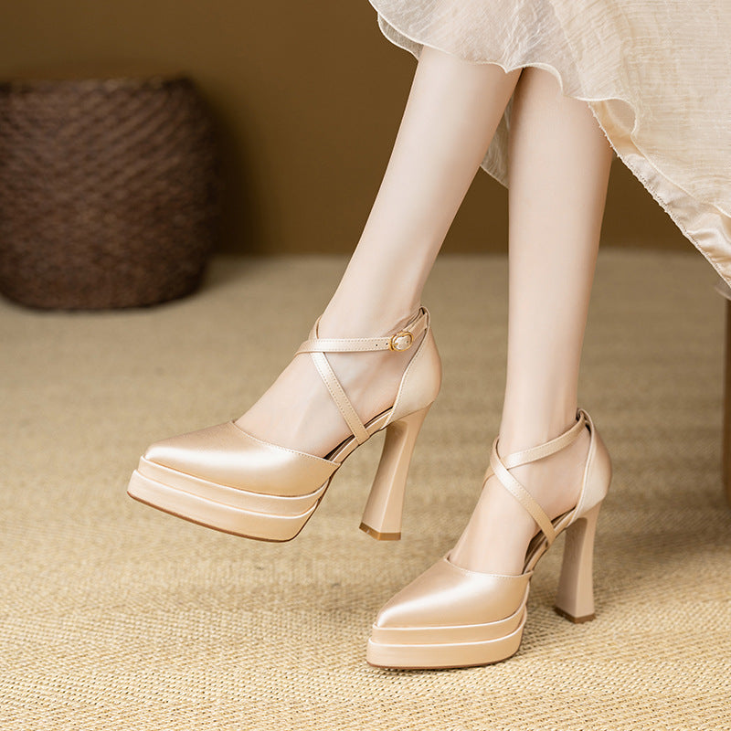 Anna-Berg | Elegant Pointed Toe Heels in Leather
