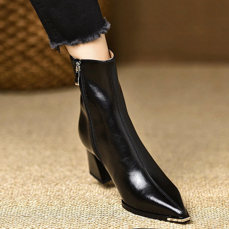 Anna-Berg | Leather Ankle Boots
