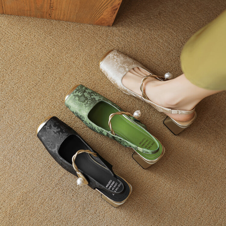 Anna-Berg | Slingback Heels in Leather