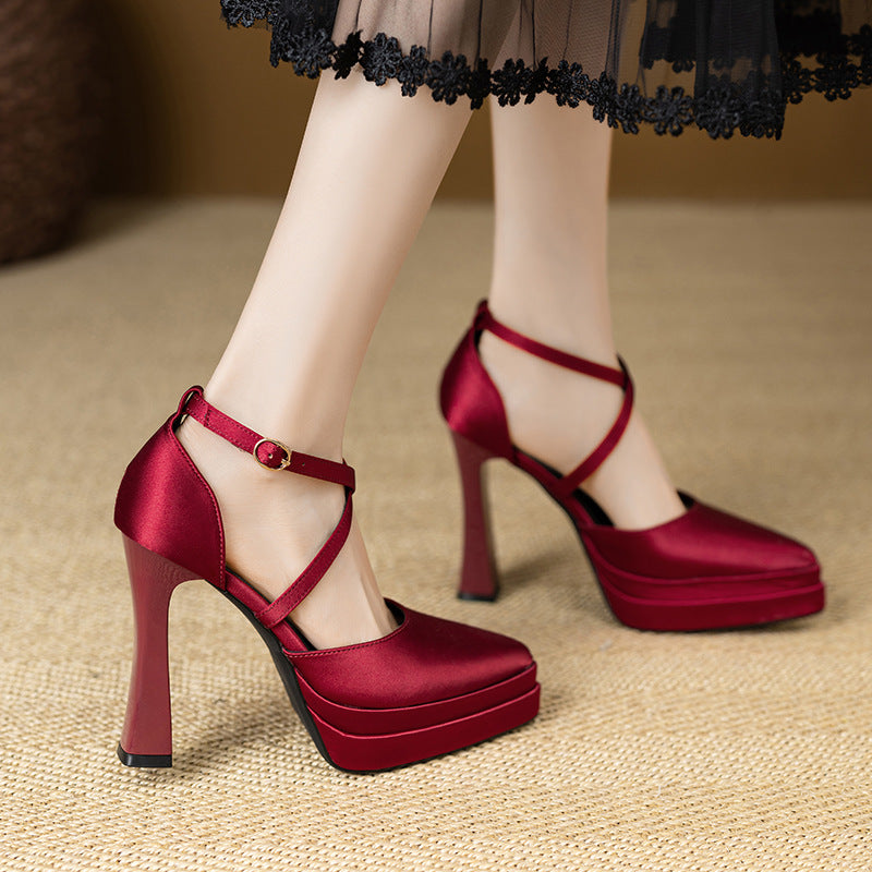 Anna-Berg | Elegant Pointed Toe Heels in Leather