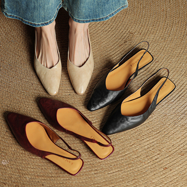 Anna-Berg | Leather Slingback Heels