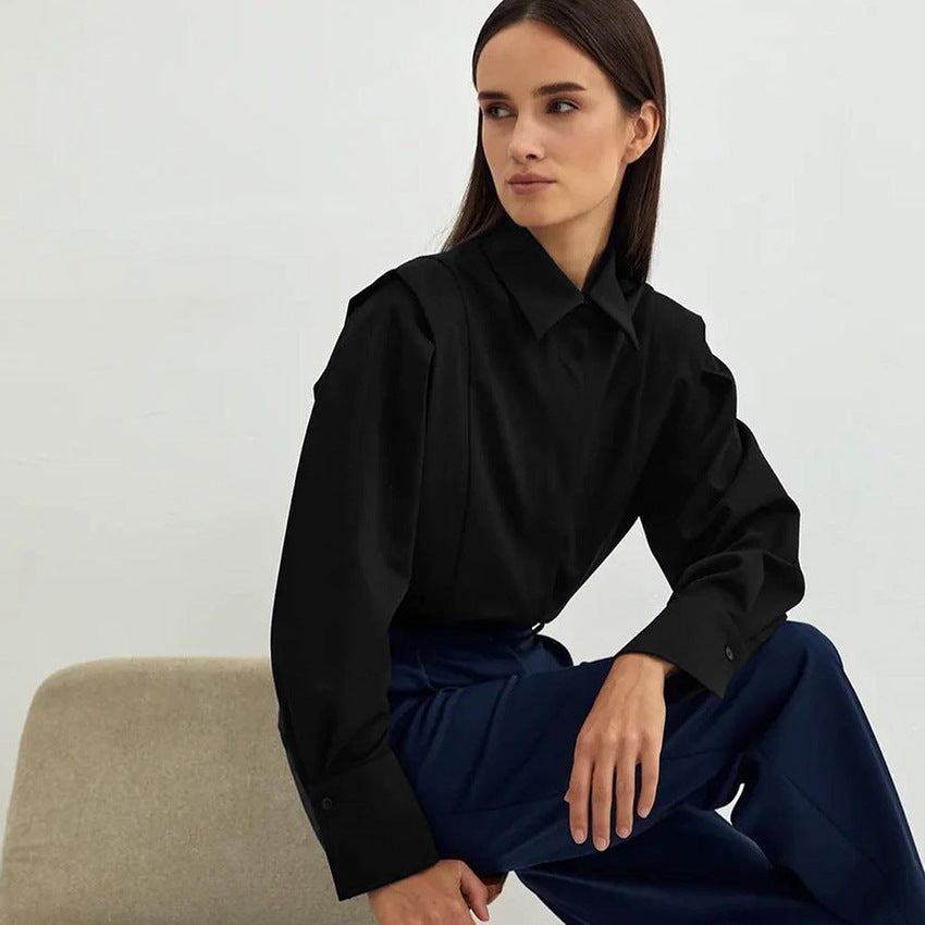 Anna-Berg | Tailored Button-Up Organic Cotton Blouse