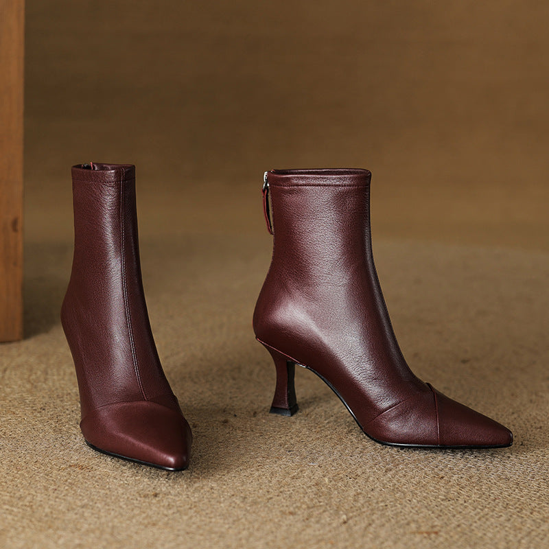 Anna-Berg | Black Leather Ankle Boots