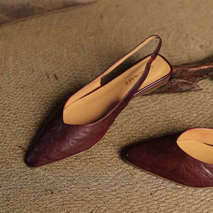 Anna-Berg | Leather Slingback Heels