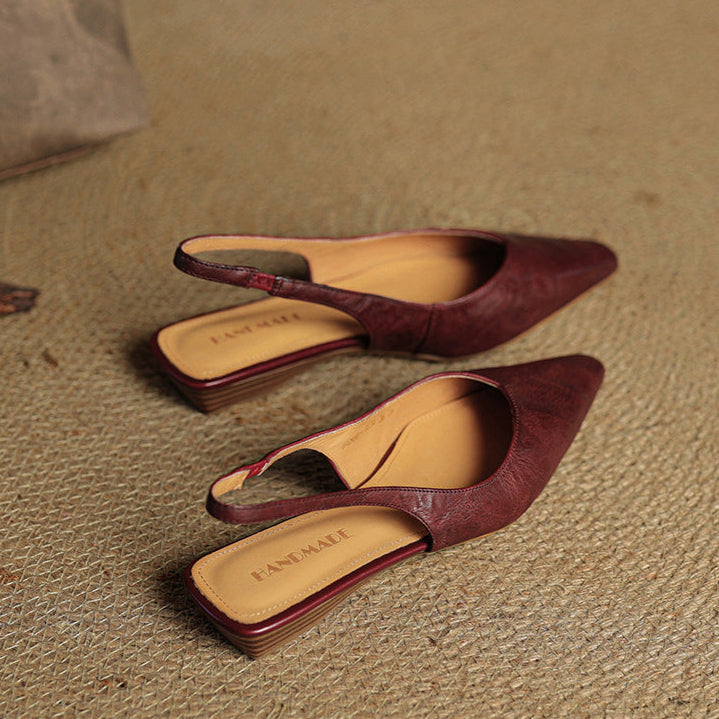 Anna-Berg | Leather Slingback Heels