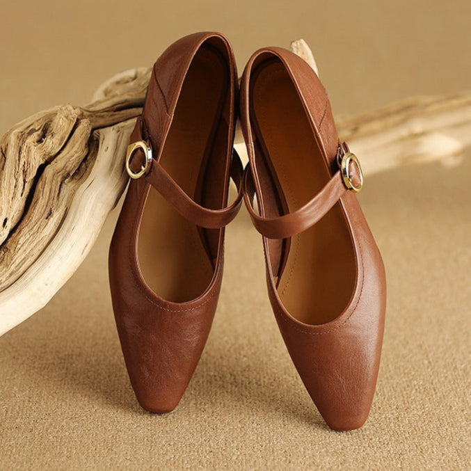 Anna-Berg | Merlot Leather Heels