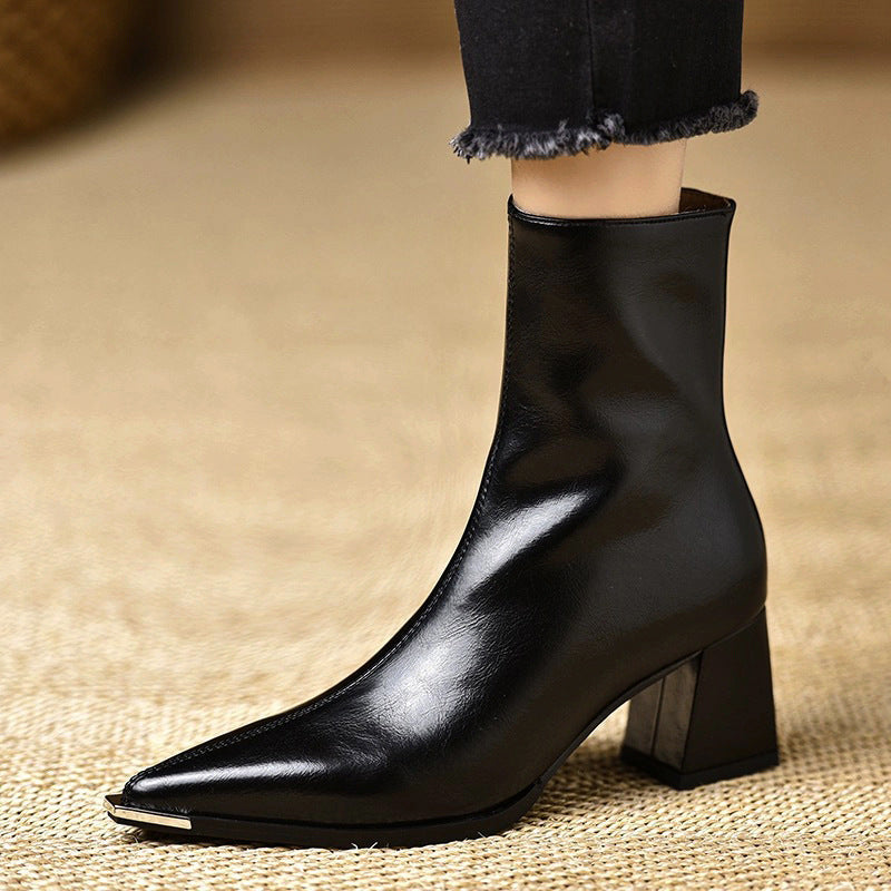 Anna-Berg | Leather Ankle Boots