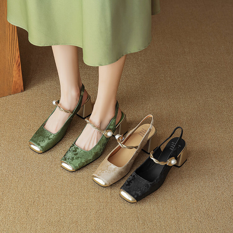 Anna-Berg | Slingback Heels in Leather