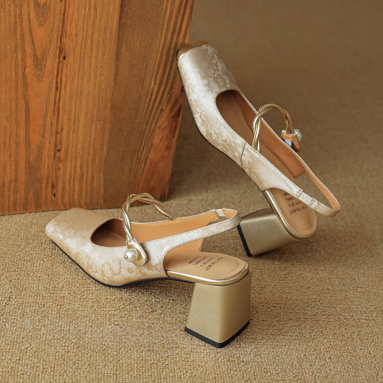Anna-Berg | Slingback Heels in Leather