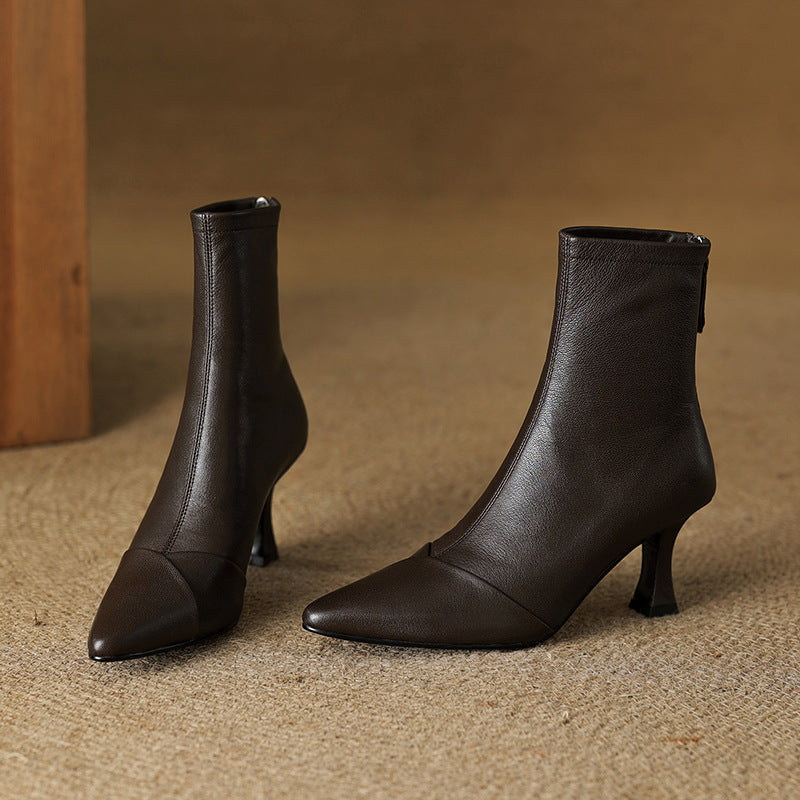 Anna-Berg | Black Leather Ankle Boots
