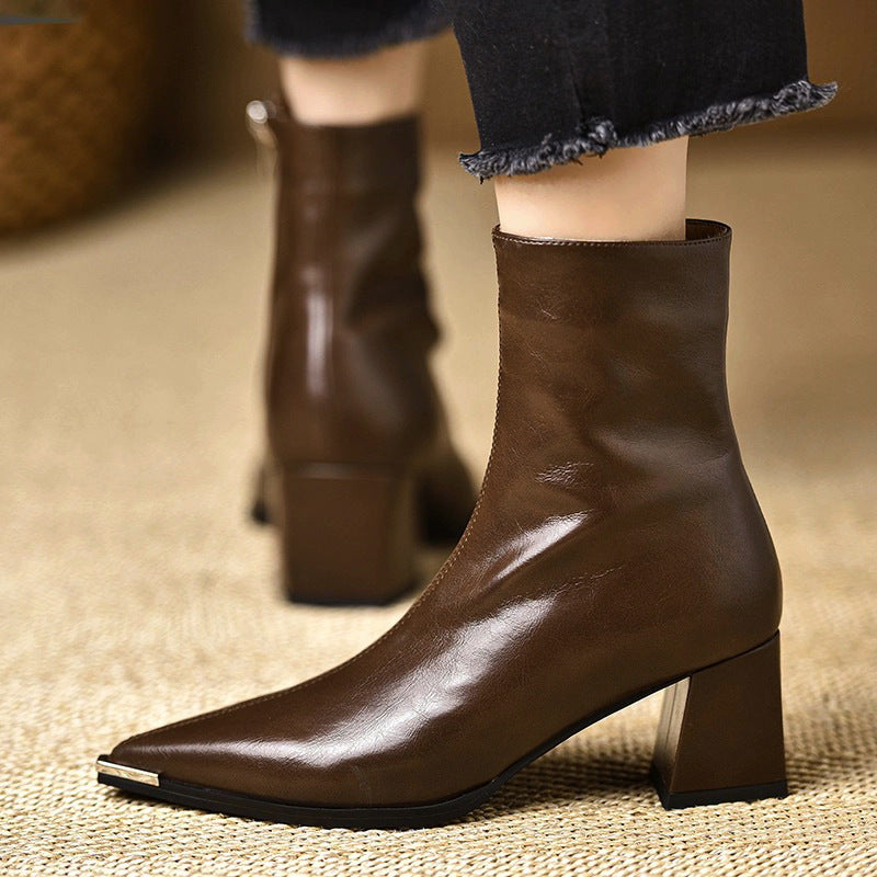 Anna-Berg | Leather Ankle Boots