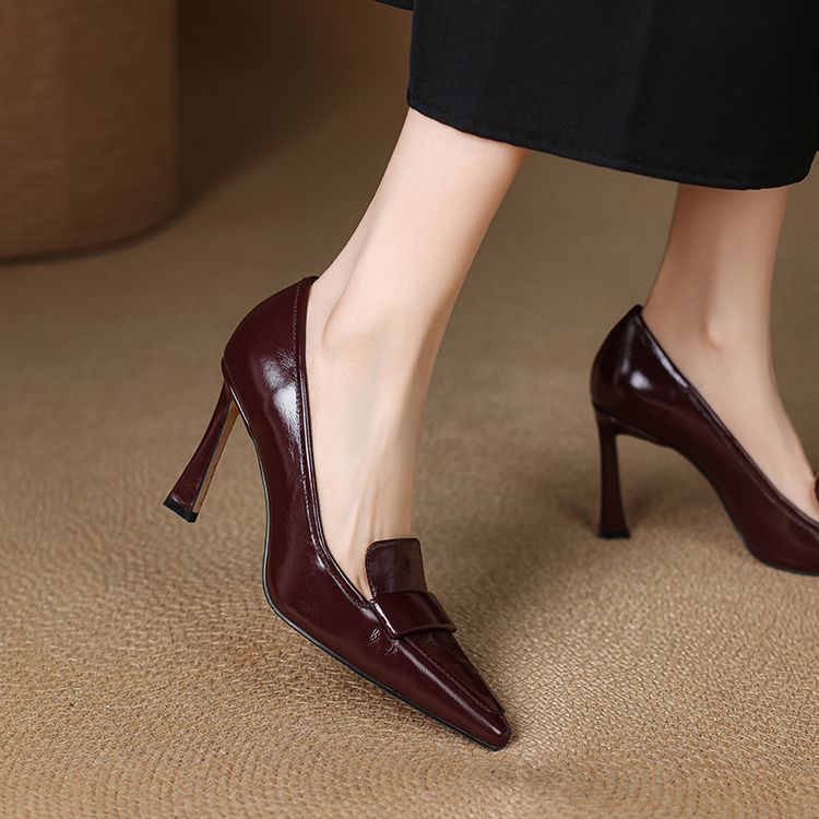 Anna-Berg | Elegant Pointed Toe Leather Heels