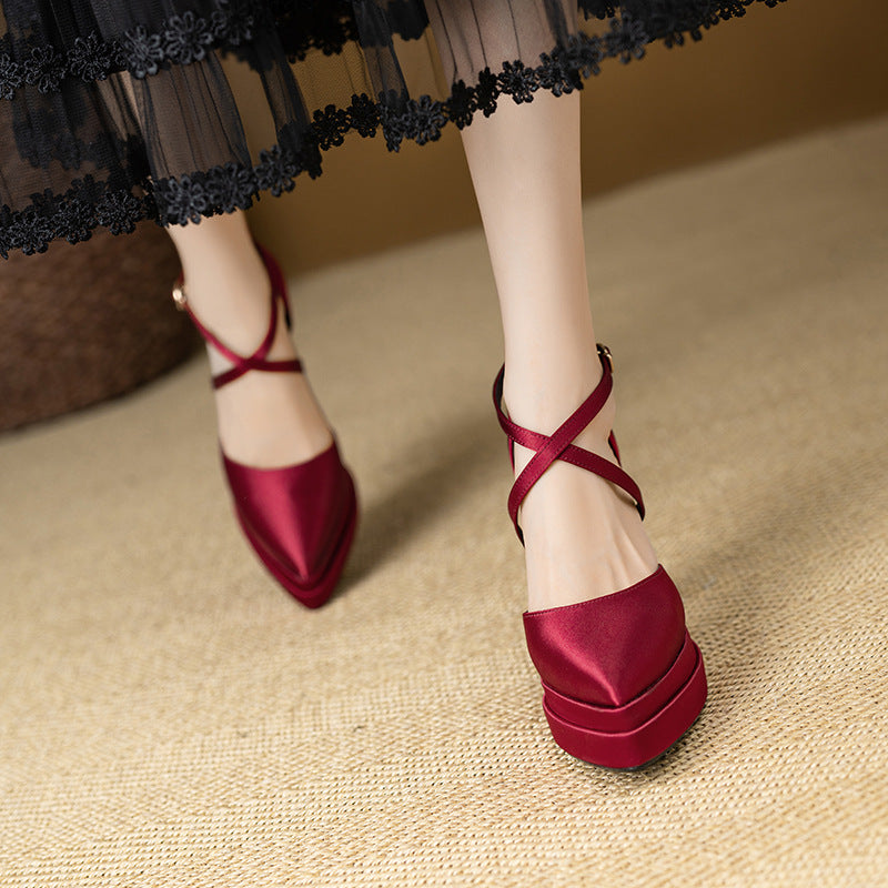 Anna-Berg | Elegant Pointed Toe Heels in Leather