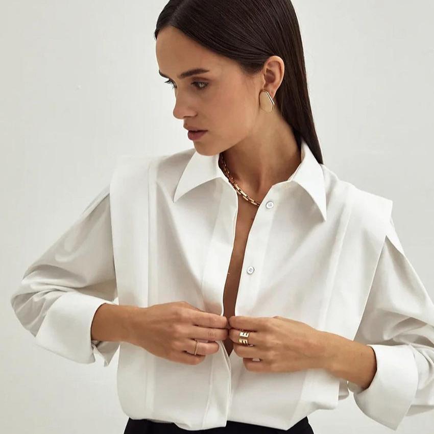 Anna-Berg | Tailored Button-Up Organic Cotton Blouse