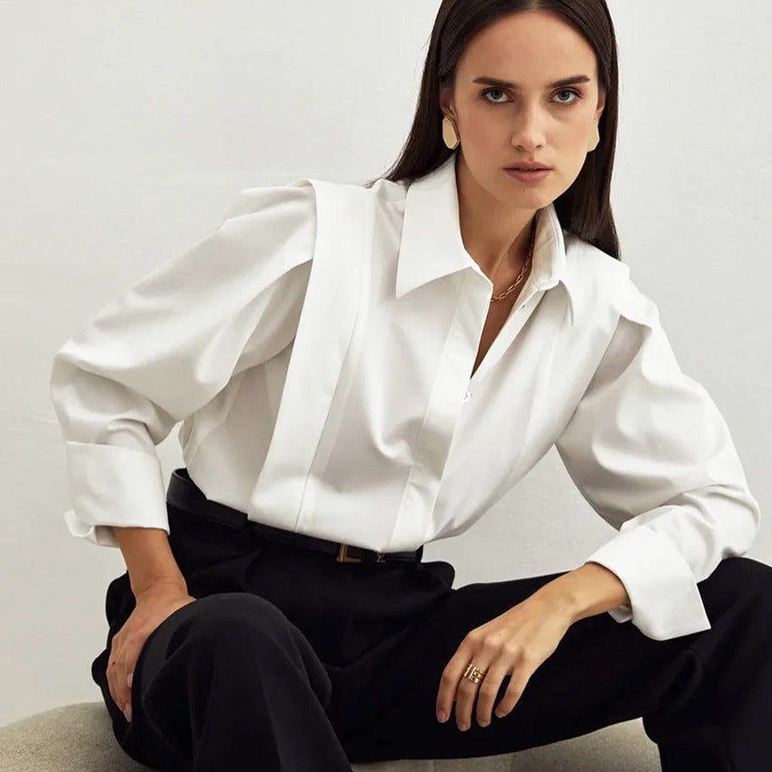 Anna-Berg | Tailored Button-Up Organic Cotton Blouse