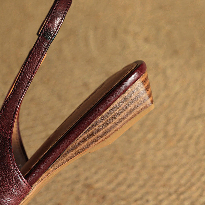 Anna-Berg | Leather Slingback Heels