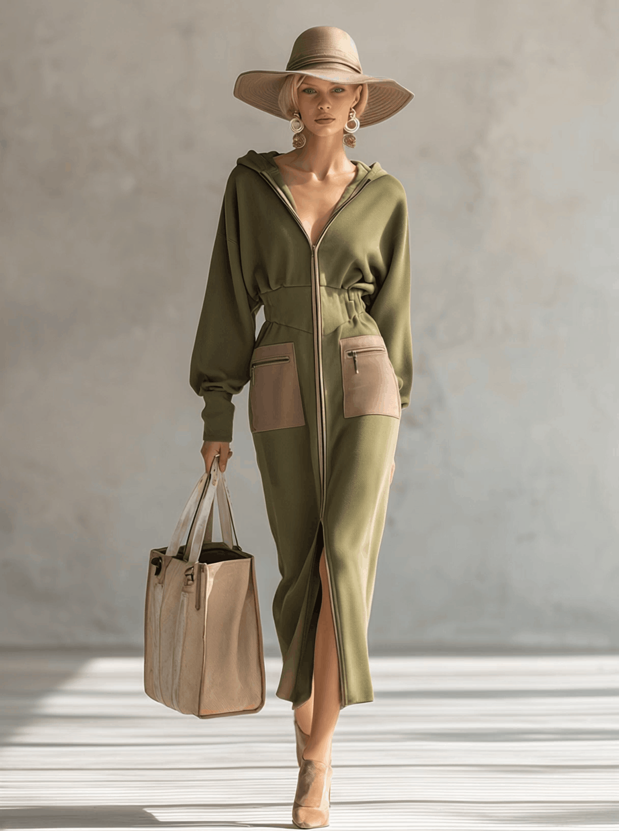 Anna-Berg | Green Long Sleeve Evening Dress