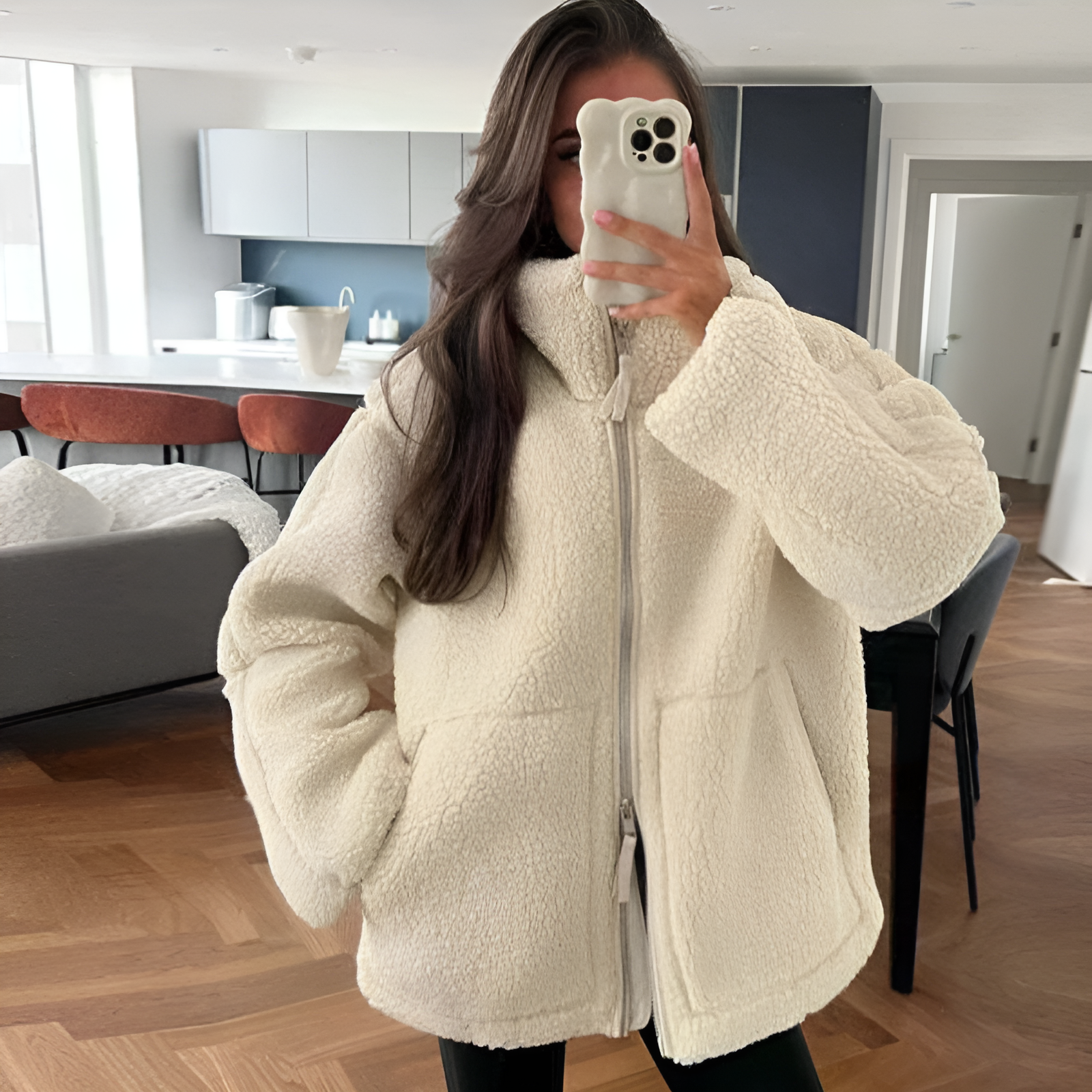 Anna-Berg | Women's Soft Teddy Fleece Jacket