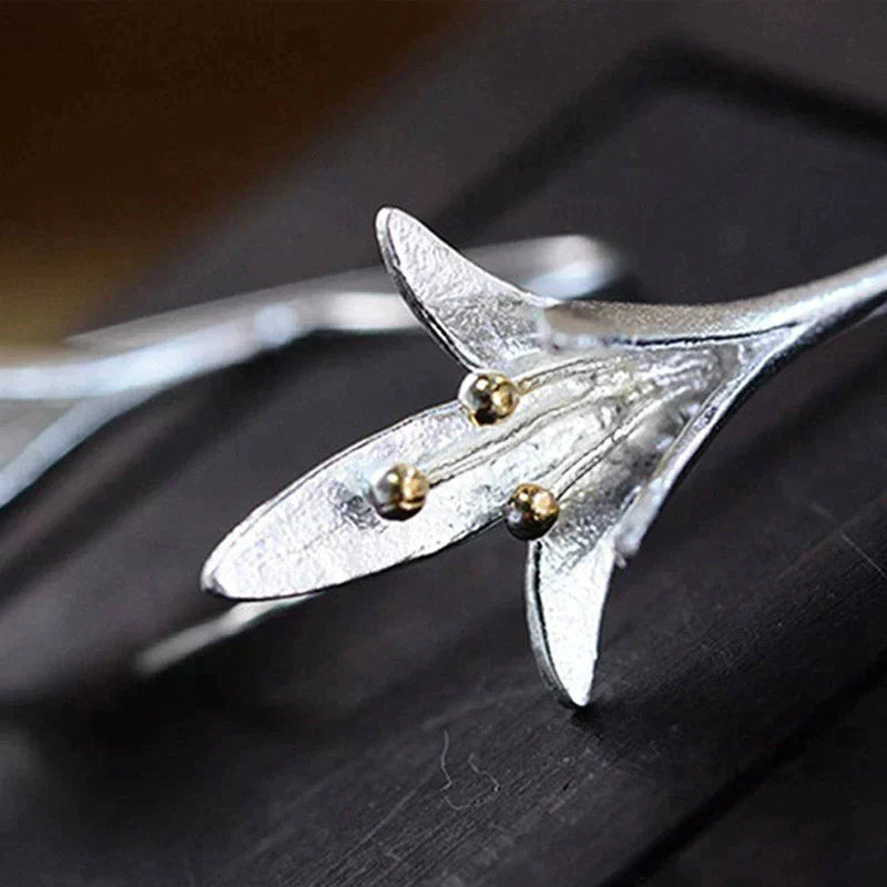 Silverblommörhängen